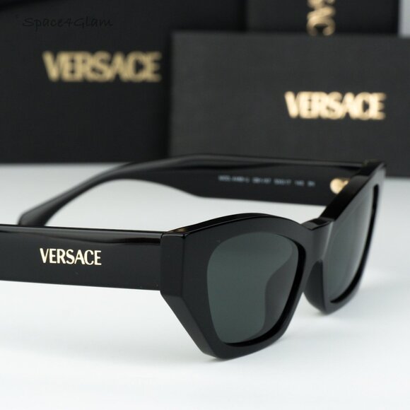 Versace Women Sunglasses Black Grey Cat Eye VE4488U GB1/87 NEW AUTHENTIC main image 7